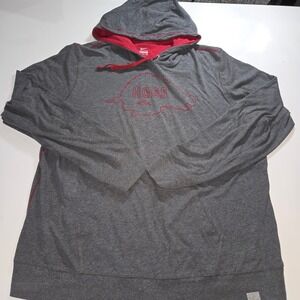 Nike Arkansas Razorbacks Hogs Hoodie Womens XXL Gray Red Pullover Sweatshirt